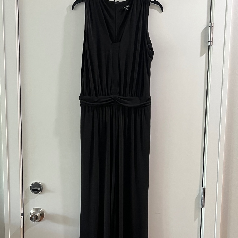 Tahari Black Sleeveless Wide-Leg Jumpsuit – Size M
